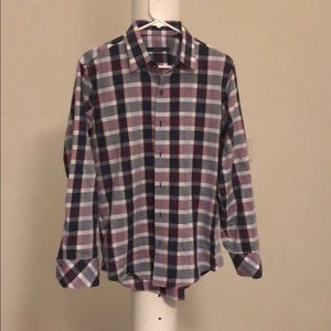 Purple gingham shirt